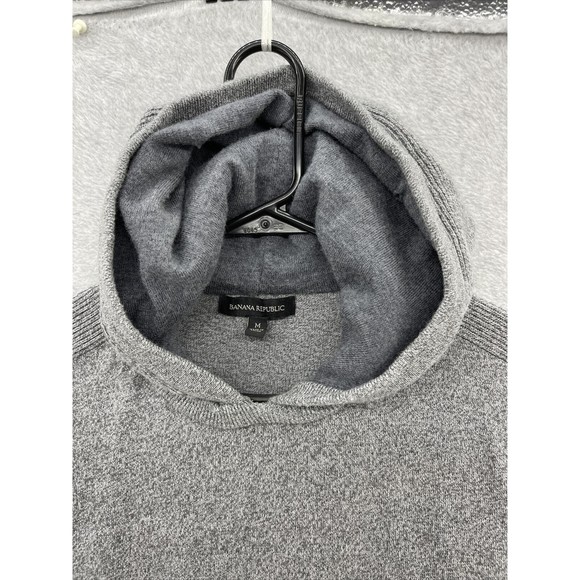 Banana Republic Sweater Grey Size Medium Knit Ribbed Long Sleeve Medium - Picture 2 of 12